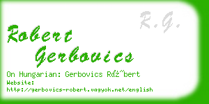 robert gerbovics business card